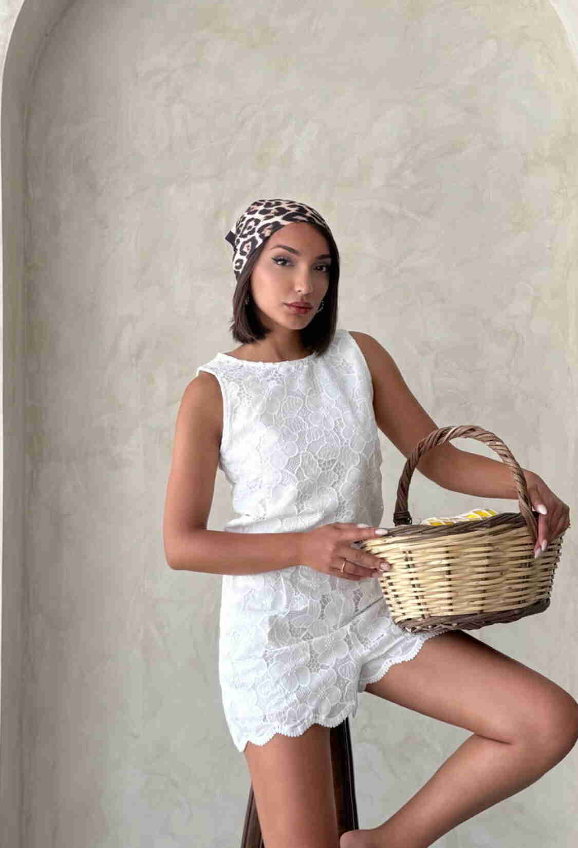 White Floral High Waist Bermuda Shorts - Brand: Topshow - Women & Kids, Baby Clothes Wholesale - TheBS Women