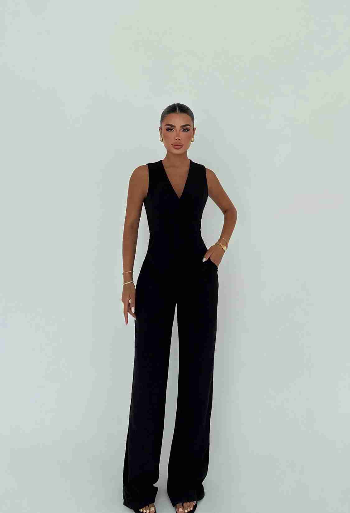 Tailored Slim Fit Sleeveless Jumpsuit - Brand: EYYO ATELIER - Women & Kids, Baby Clothes Wholesale - TheBS Women