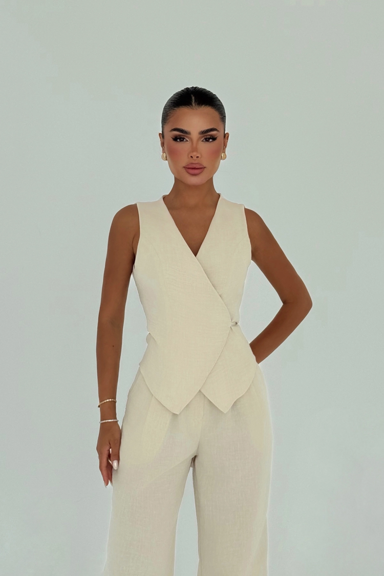Elegant Beige Suit For Work And Evening - Producer: EYYO ATELIER - Wholesale Women Clothes - TheBS Women