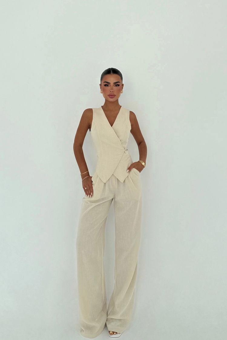 Elegant Beige Suit For Work And Evening - Producer: EYYO ATELIER - Wholesale Women Clothes - TheBS Women