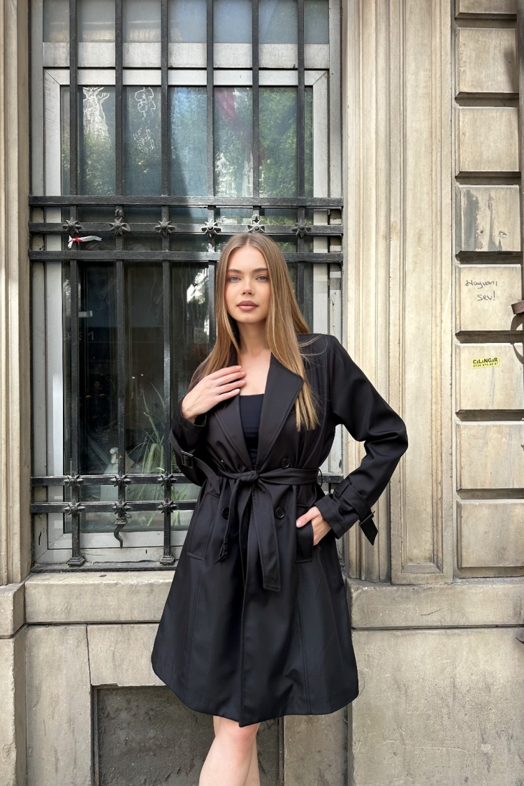 ElegantTrenchcoat Double-Breasted Wrapover - Producer: My Jest Fashion - Wholesale Women Clothes - TheBS Women