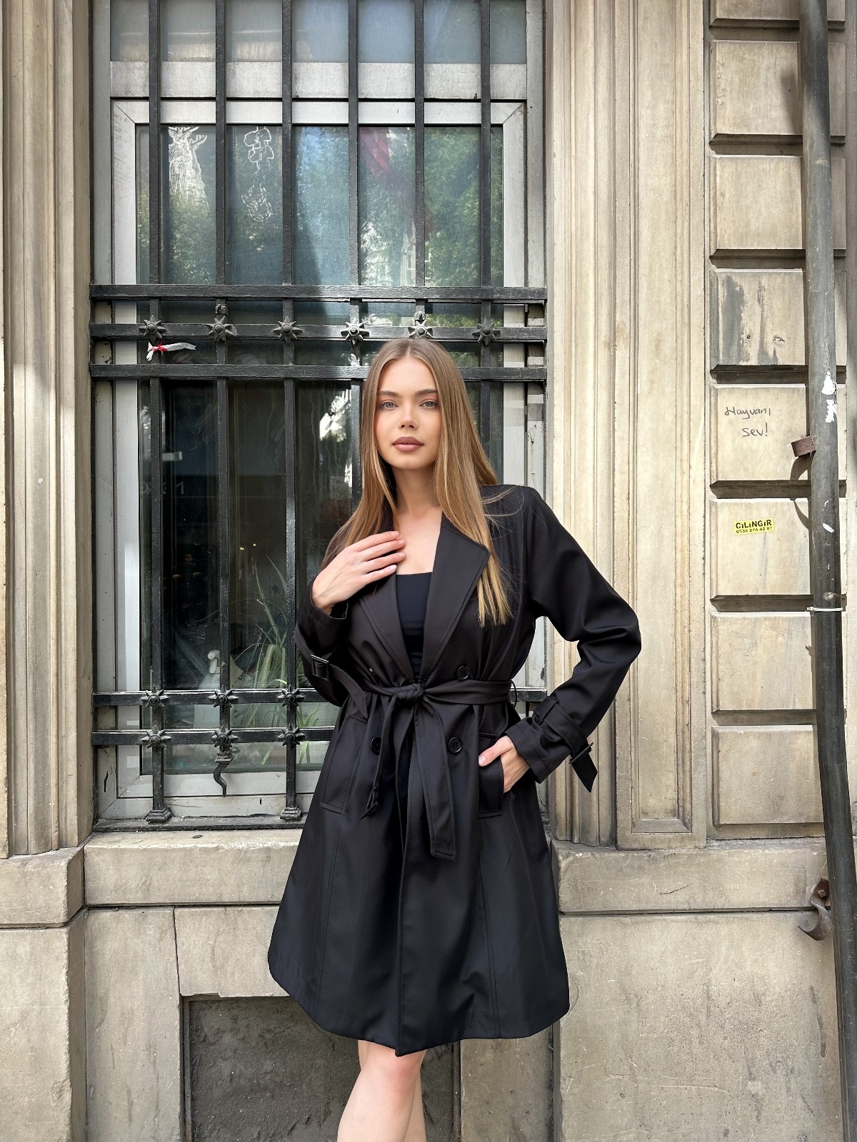 ElegantTrenchcoat Double-Breasted Wrapover - Producer: My Jest Fashion - Wholesale Women Clothes - TheBS Women