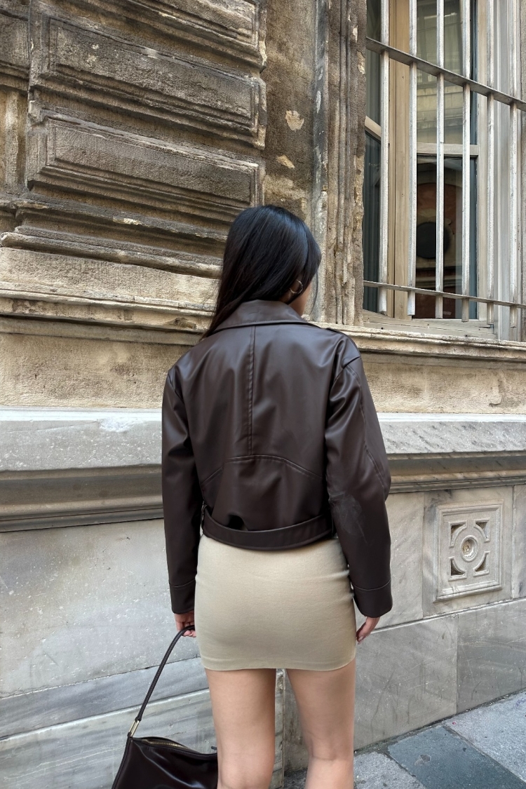 Biker Jacket With Notched Collar - Brand: My Jest Fashion - Women & Kids, Baby Clothes Wholesale - TheBS Women