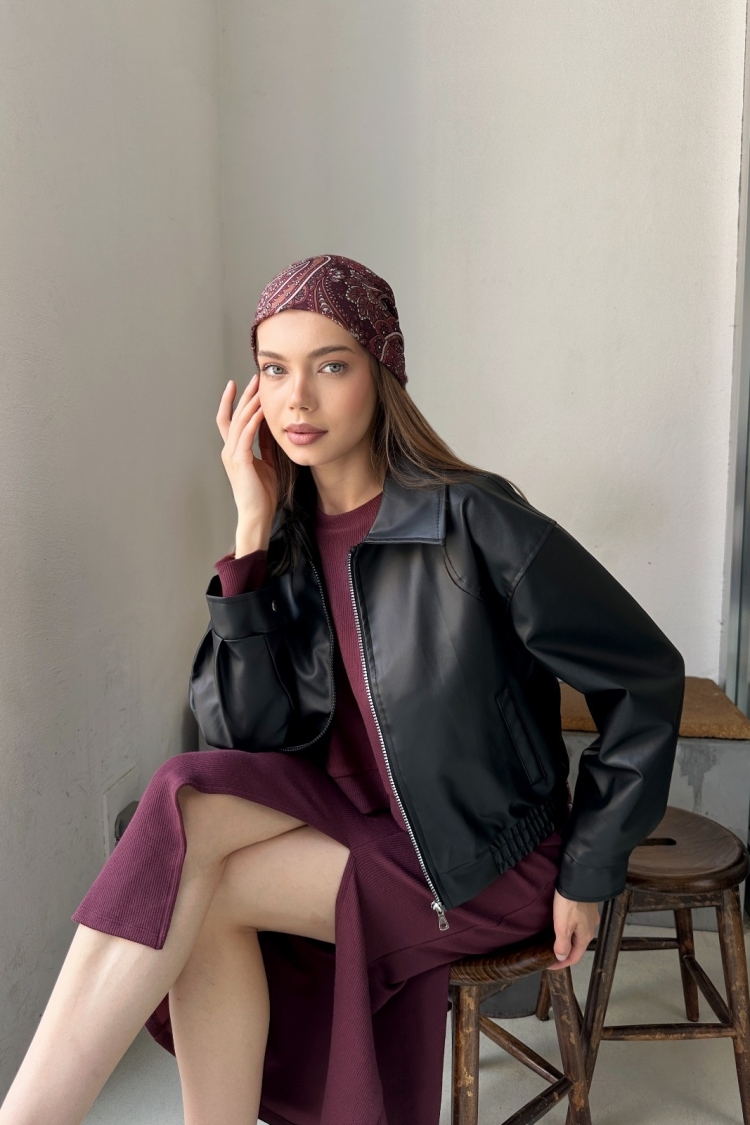 Biker Jacket With Oversized Fit - Producer: My Jest Fashion - Wholesale Women Clothes - TheBS Women