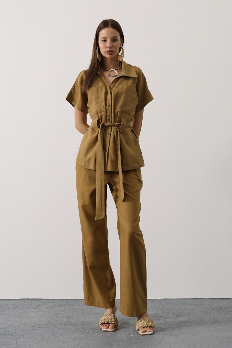 Khaki Casual Elegant Set - Brand: Reyon - Women & Kids, Baby Clothes Wholesale - TheBS Women