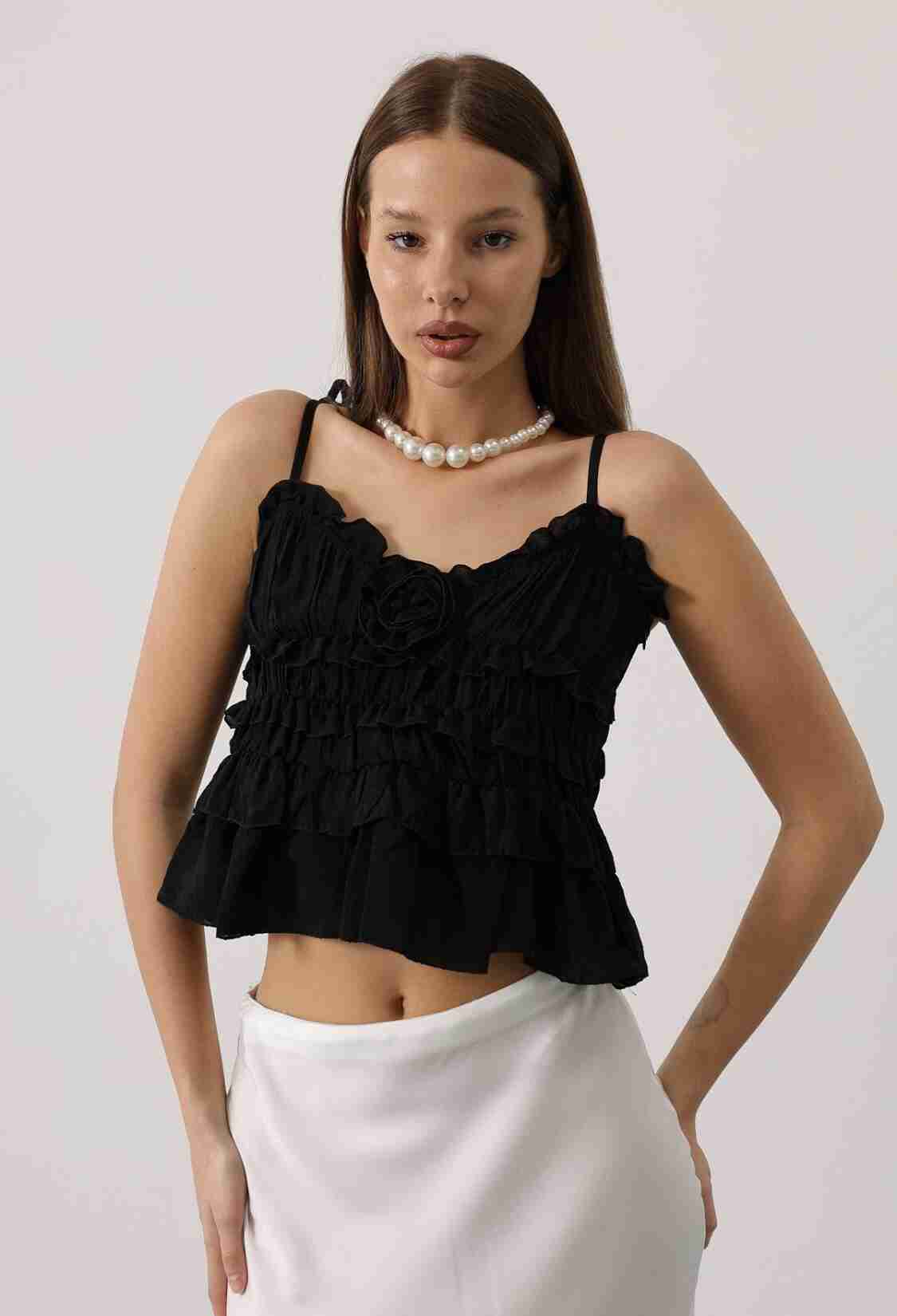 Sexy Slim Fit Crop Blouse - Brand: Reyon - Women & Kids, Baby Clothes Wholesale - TheBS Women