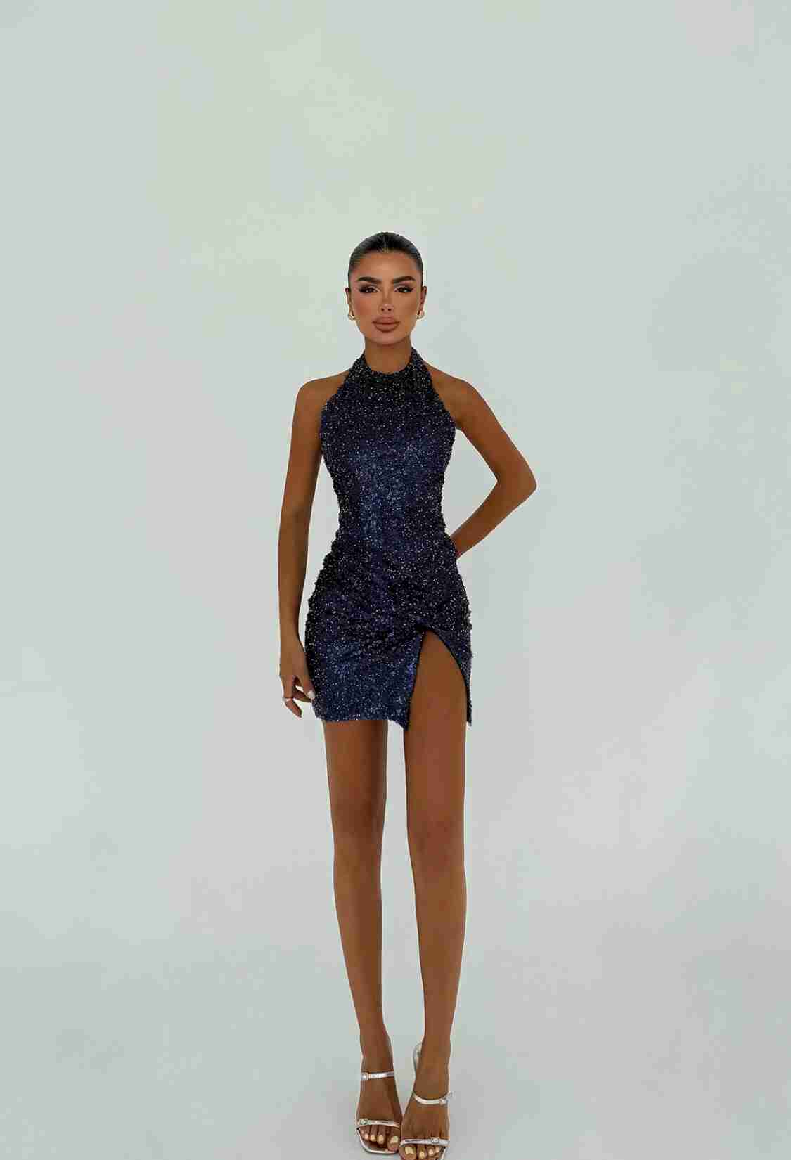 NavySequined Bodycon Mini Dress - Brand: EYYO ATELIER - Women & Kids, Baby Clothes Wholesale - TheBS Women