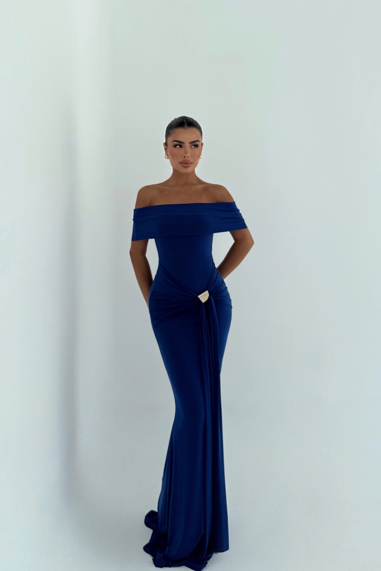 NavyAllayia Long Dress - Producer: EYYO ATELIER - Wholesale Women Clothes - TheBS Women