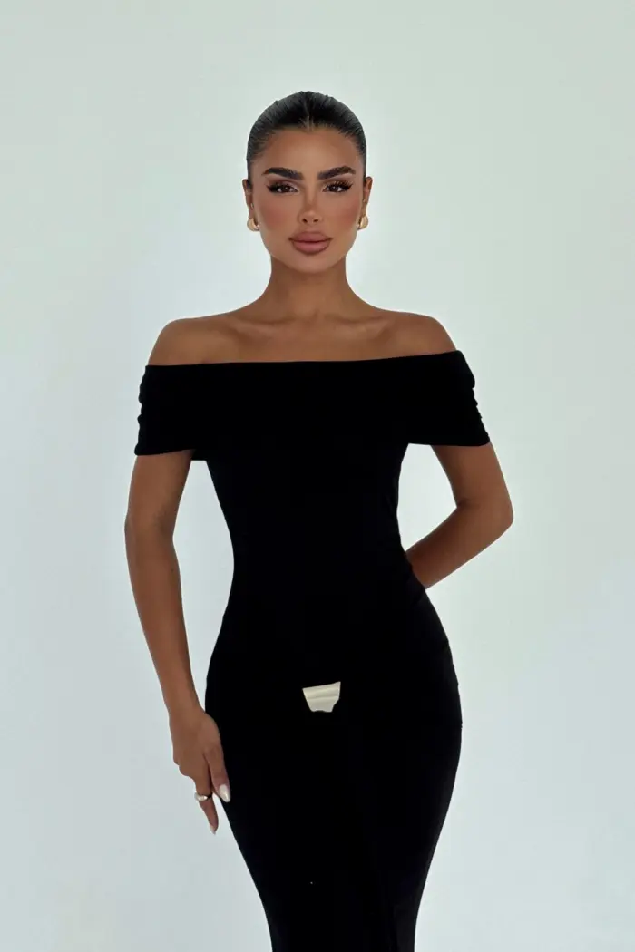 Glamorous Sheath Dress With Off Shoulder Neck - Producer: EYYO ATELIER - Wholesale Women Clothes - TheBS Women