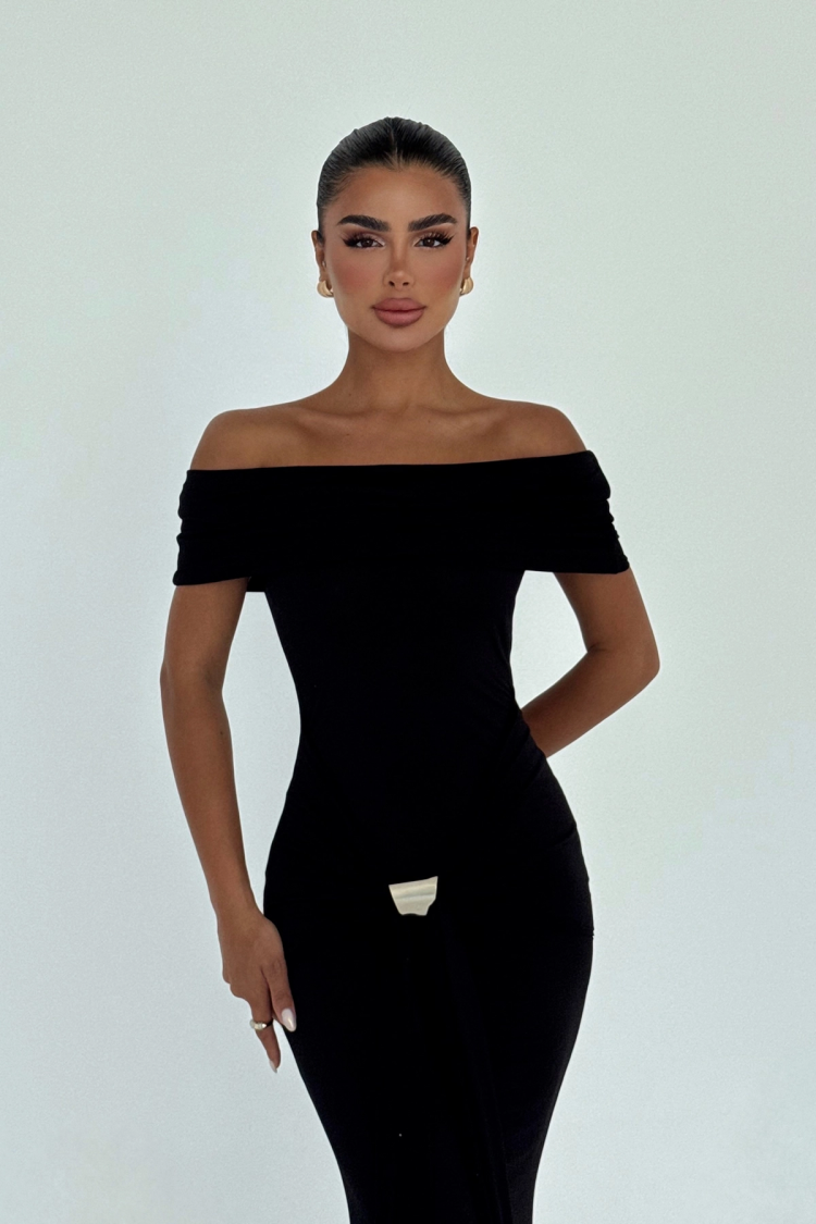 Glamorous Sheath Dress With Off Shoulder Neck - Producer: EYYO ATELIER - Wholesale Women Clothes - TheBS Women