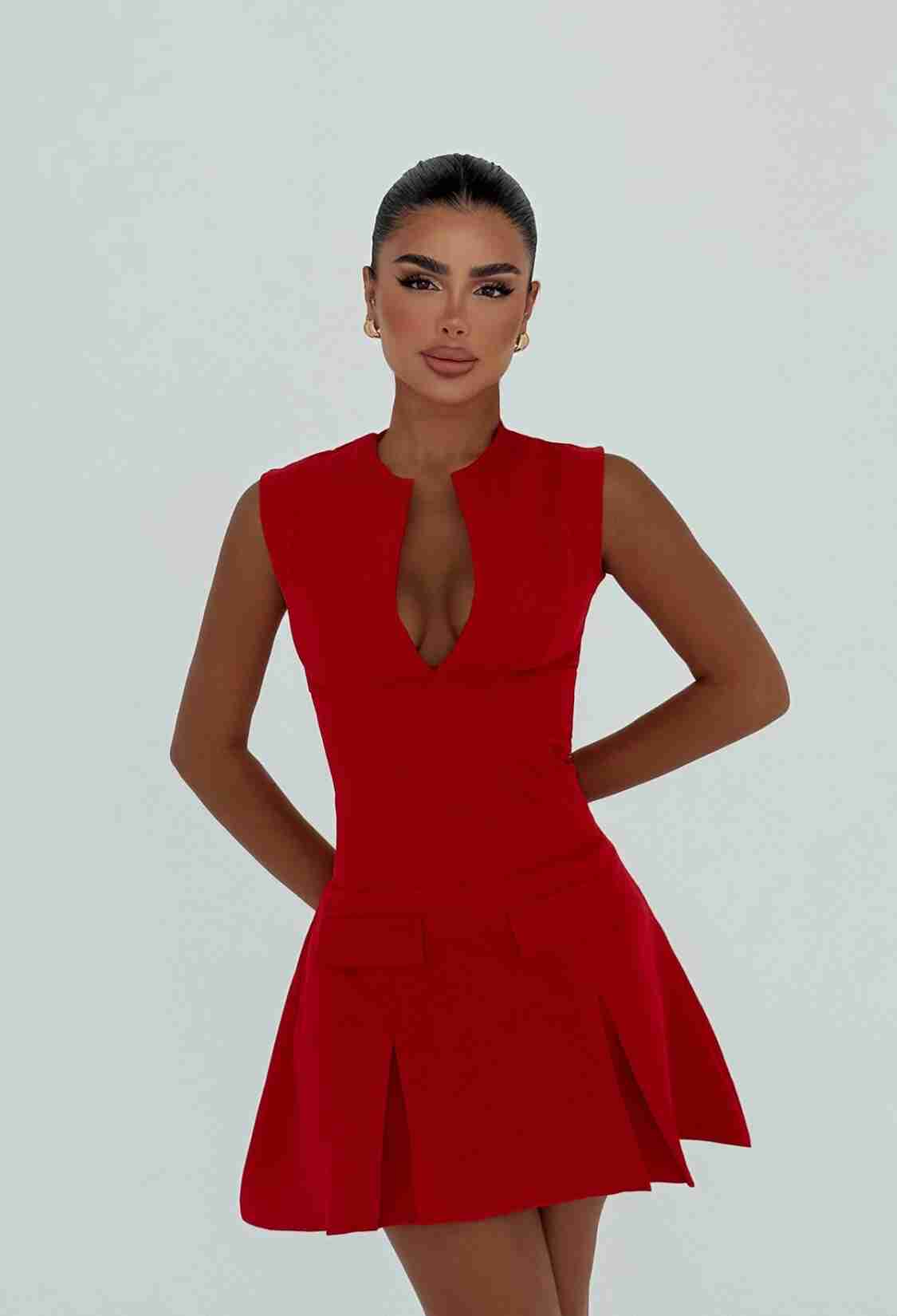Glam Fit And Flare Mini Dress - Brand: EYYO ATELIER - Women & Kids, Baby Clothes Wholesale - TheBS Women