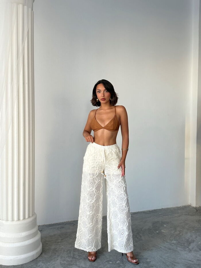 White Boho Elegant Palazzo Pants - Producer: Topshow - Wholesale Women Clothes - TheBS Women