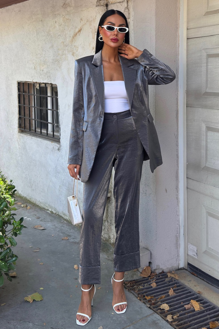 Shimmering Fabric Double Leg Suit - Producer: Sobe Istanbul - Wholesale Women Clothes - TheBS Women
