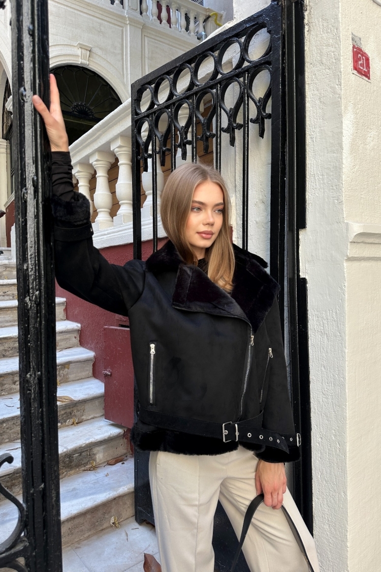 Oversized Fit Biker Jacket - Producer: My Jest Fashion - Wholesale Women Clothes - TheBS Women