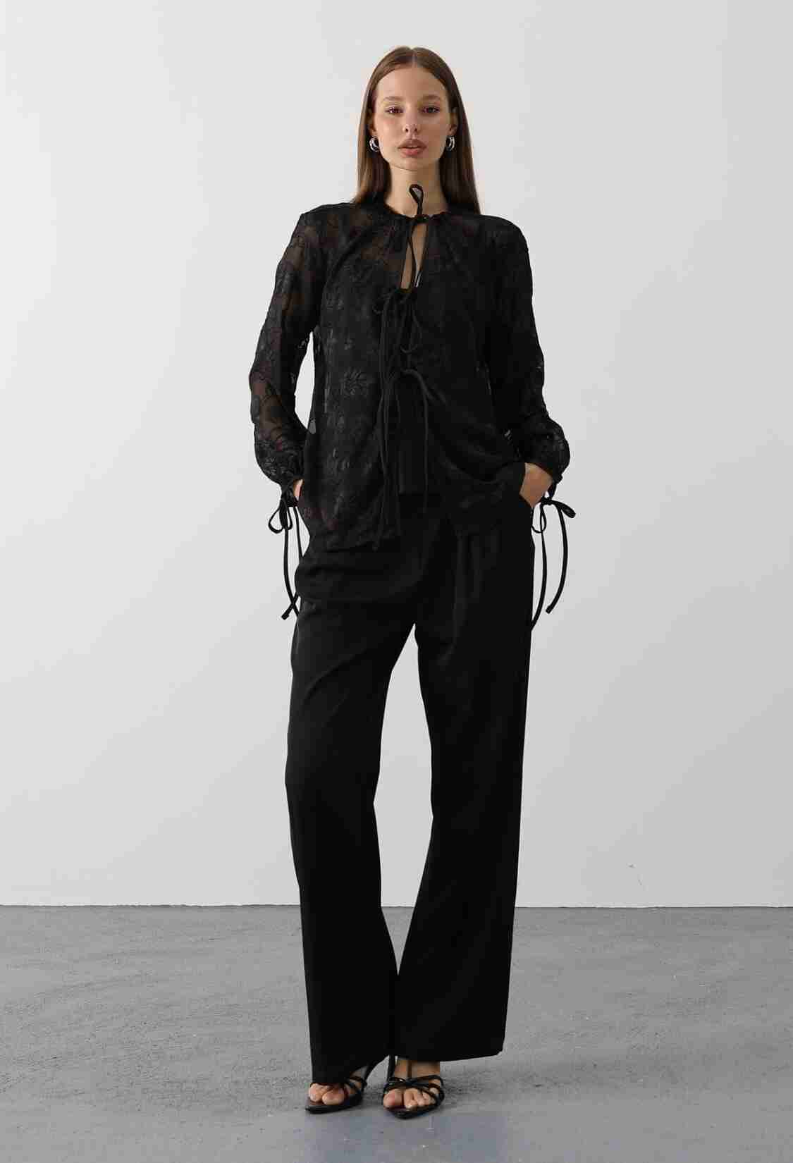 Elegant Formal Tie Closure Shirt - Brand: Reyon - Women & Kids, Baby Clothes Wholesale - TheBS Women