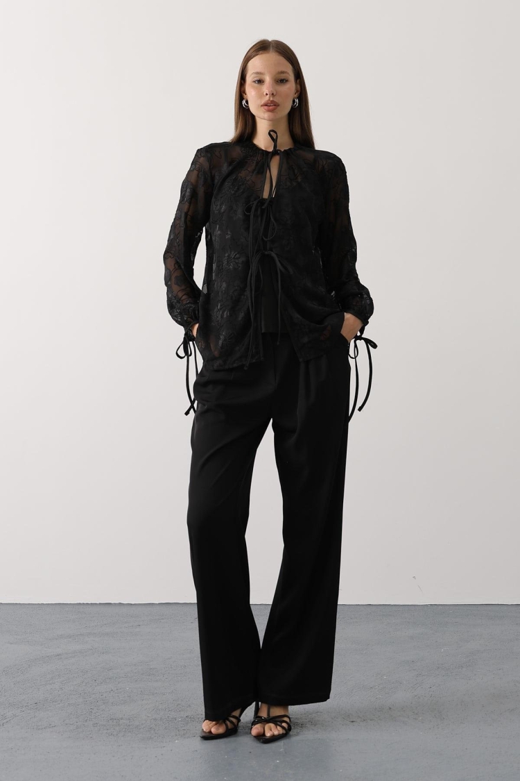 Elegant Formal Tie Closure Shirt - Brand: Reyon - Women & Kids, Baby Clothes Wholesale - TheBS Women