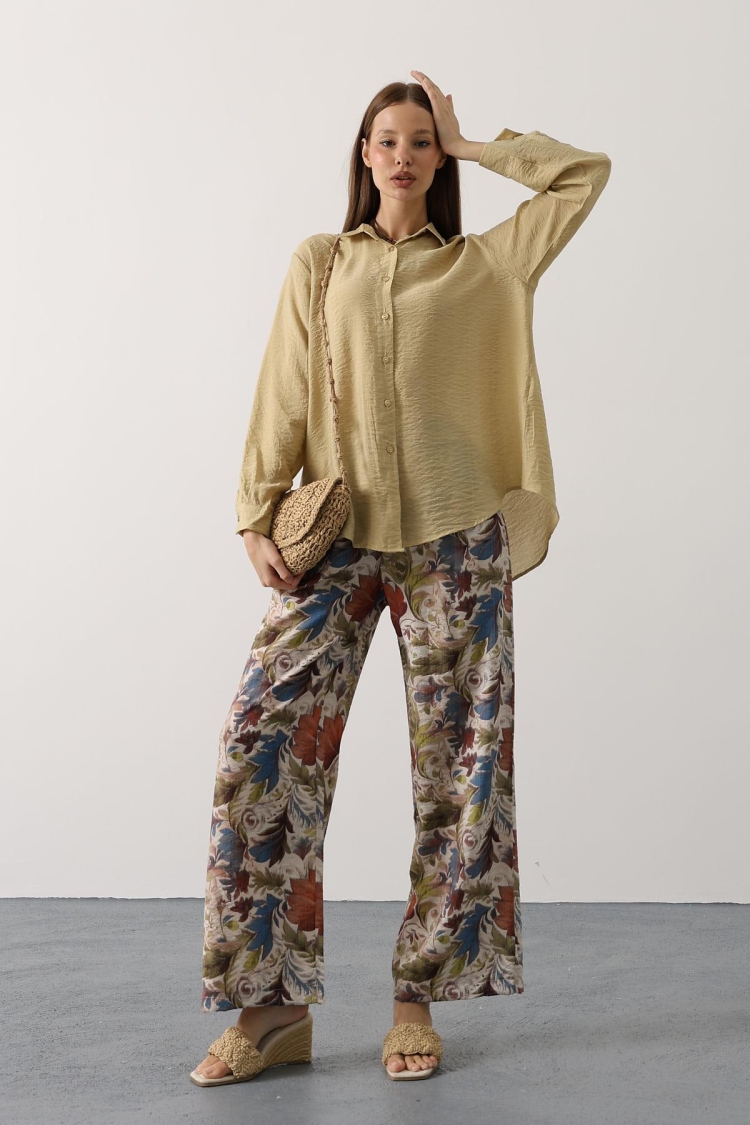Beige Floral Casual Boho Elegant Set - Brand: Reyon - Women & Kids, Baby Clothes Wholesale - TheBS Women