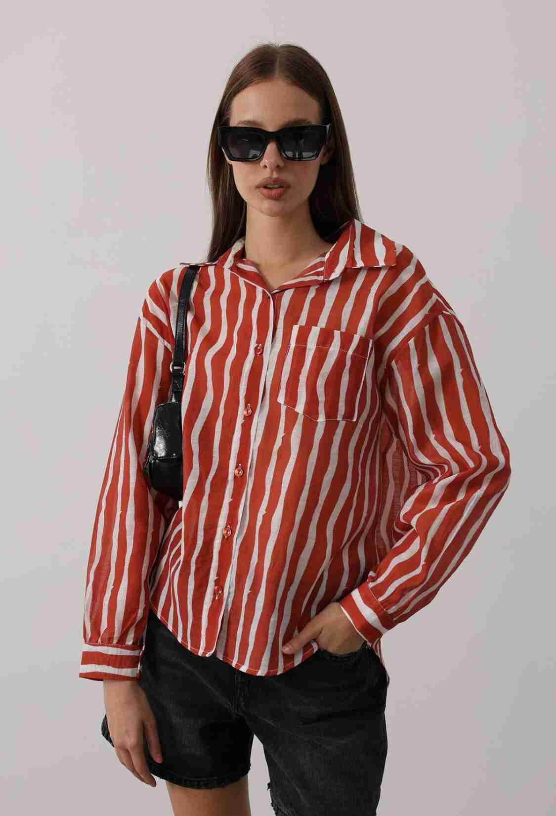 Casual Striped Buttoned Shirt - Brand: Reyon - Women & Kids, Baby Clothes Wholesale - TheBS Women