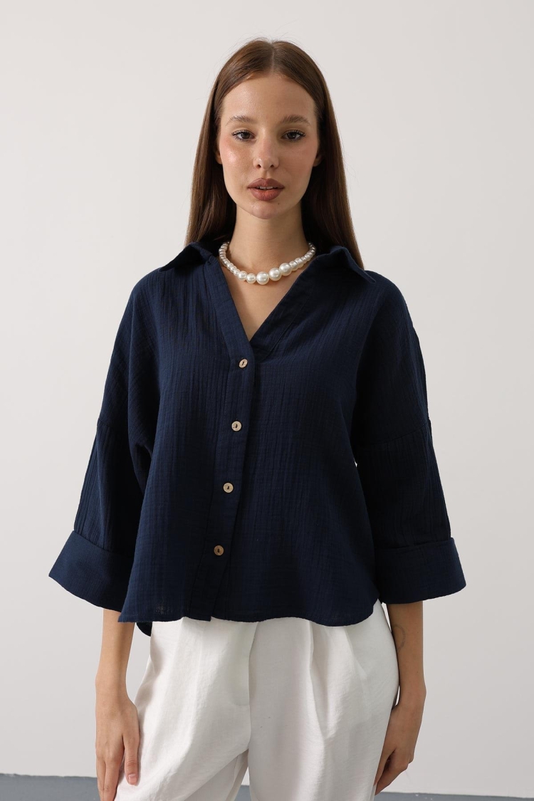 Casual Elegant Modest Shirt - Brand: Reyon - Women & Kids, Baby Clothes Wholesale - TheBS Women