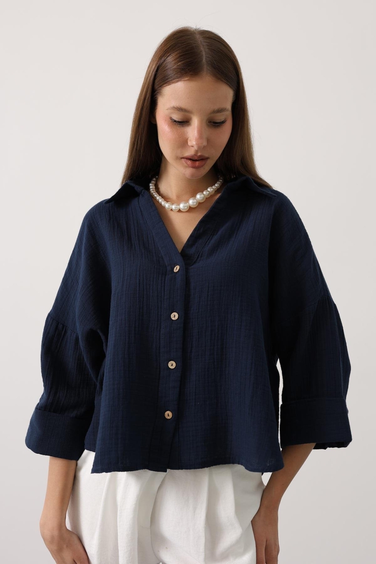 Casual Elegant Modest Shirt - Brand: Reyon - Women & Kids, Baby Clothes Wholesale - TheBS Women