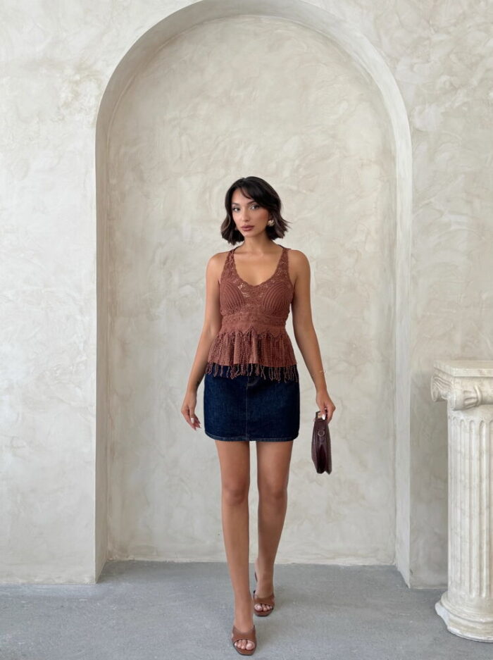 Slim Fit V-Neck Sleeveless Cap Sleeve Blouse - Producer: Topshow - Wholesale Women Clothes - TheBS Women