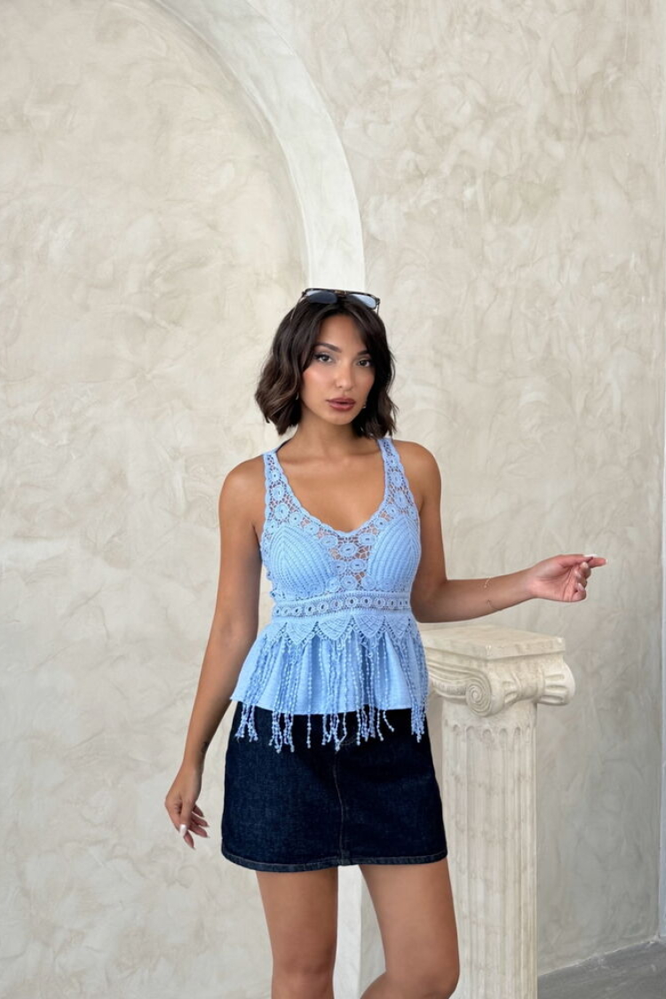 Sleeveless V-Neck Slim Fit Blouse - Producer: Topshow - Wholesale Women Clothes - TheBS Women