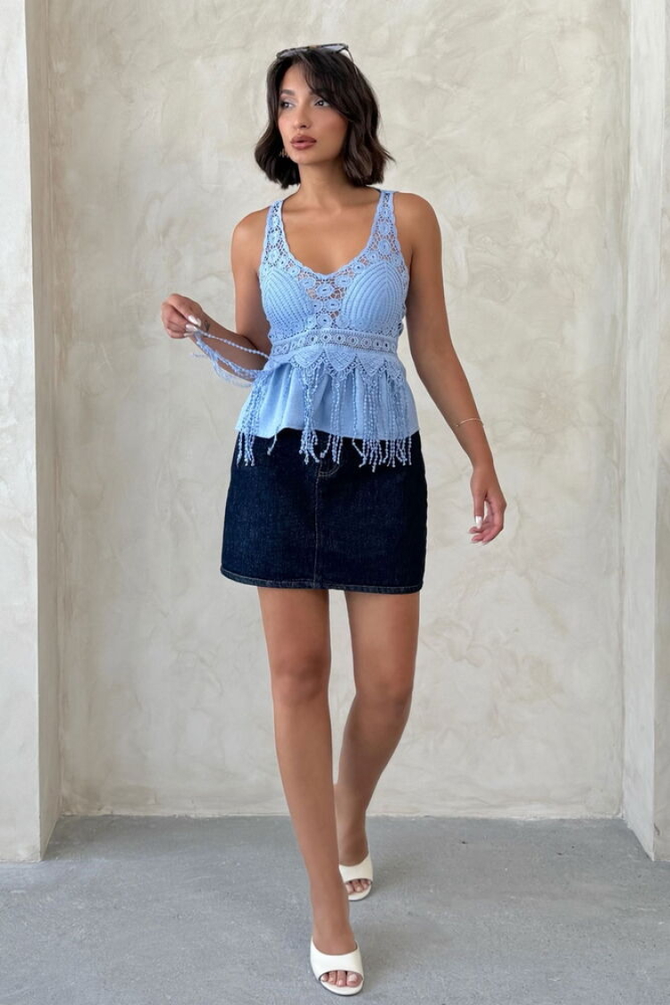 Sleeveless V-Neck Slim Fit Blouse - Producer: Topshow - Wholesale Women Clothes - TheBS Women