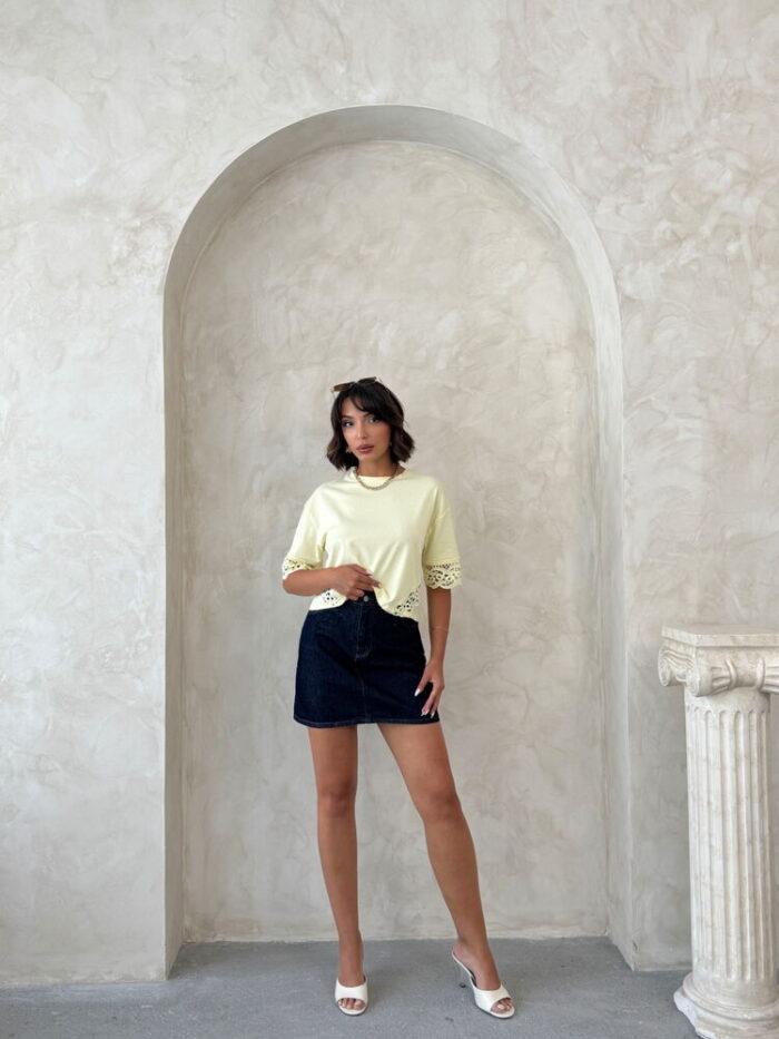 Beige Casual Elegant Tshirt Half Sleeve Regular Fit - Producer: Topshow - Wholesale Women Clothes - TheBS Women