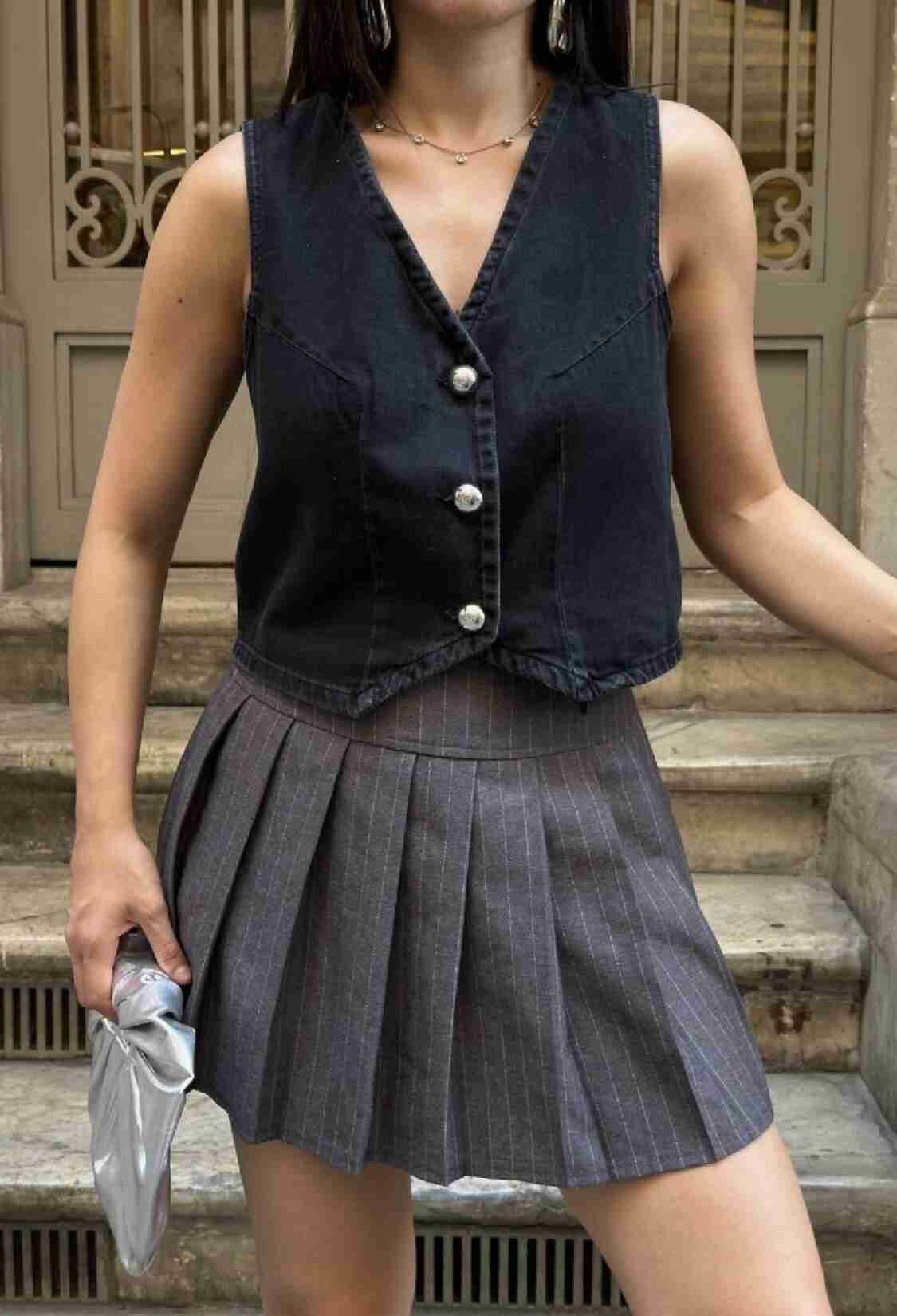 Black Slim Fit Crop Vest - Casual & Elegant - Brand: XLove - Women & Kids, Baby Clothes Wholesale - TheBS Women