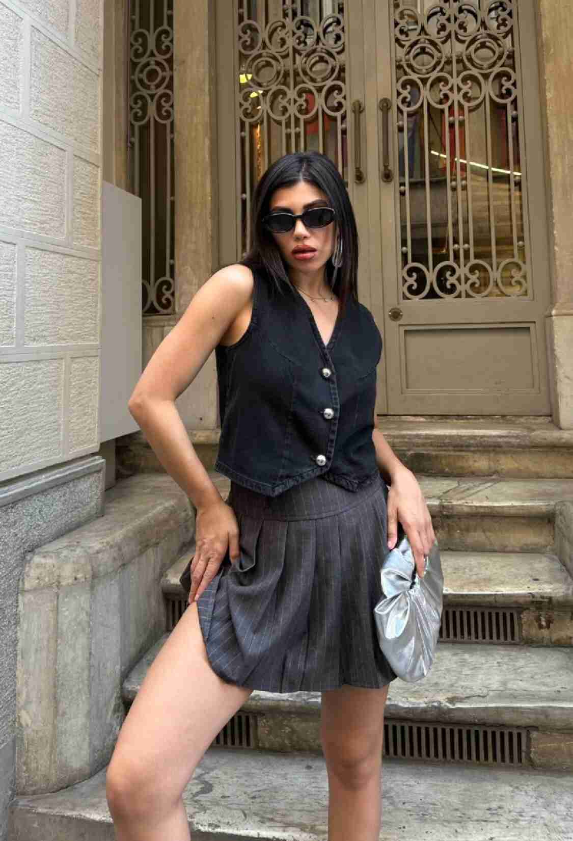Black Slim Fit Crop Vest - Casual & Elegant - Brand: XLove - Women & Kids, Baby Clothes Wholesale - TheBS Women
