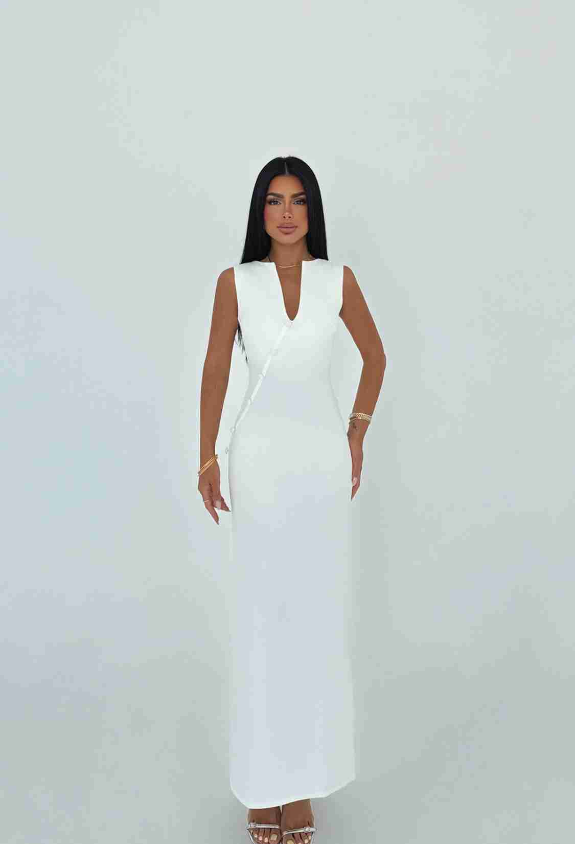 ElegantSheath Dress With V-Neck - Brand: EYYO ATELIER - Women & Kids, Baby Clothes Wholesale - TheBS Women