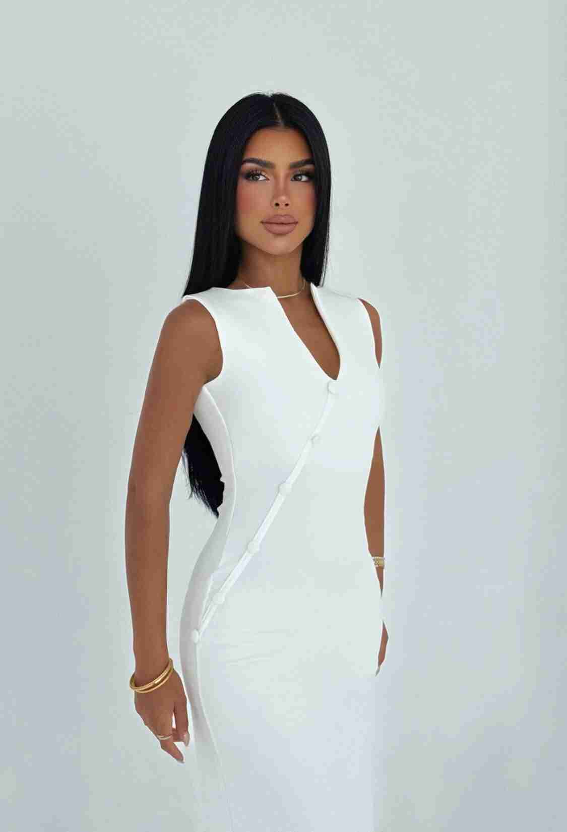 ElegantSheath Dress With V-Neck - Brand: EYYO ATELIER - Women & Kids, Baby Clothes Wholesale - TheBS Women