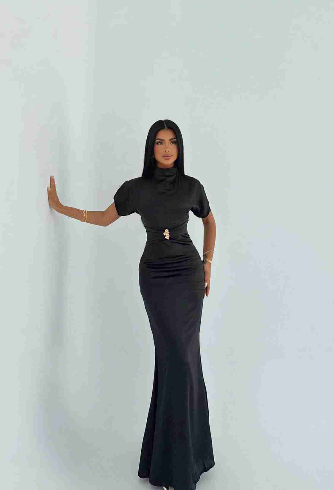 ElegantSheath Dress With Puff Short Sleeves - Brand: EYYO ATELIER - Women & Kids, Baby Clothes Wholesale - TheBS Women