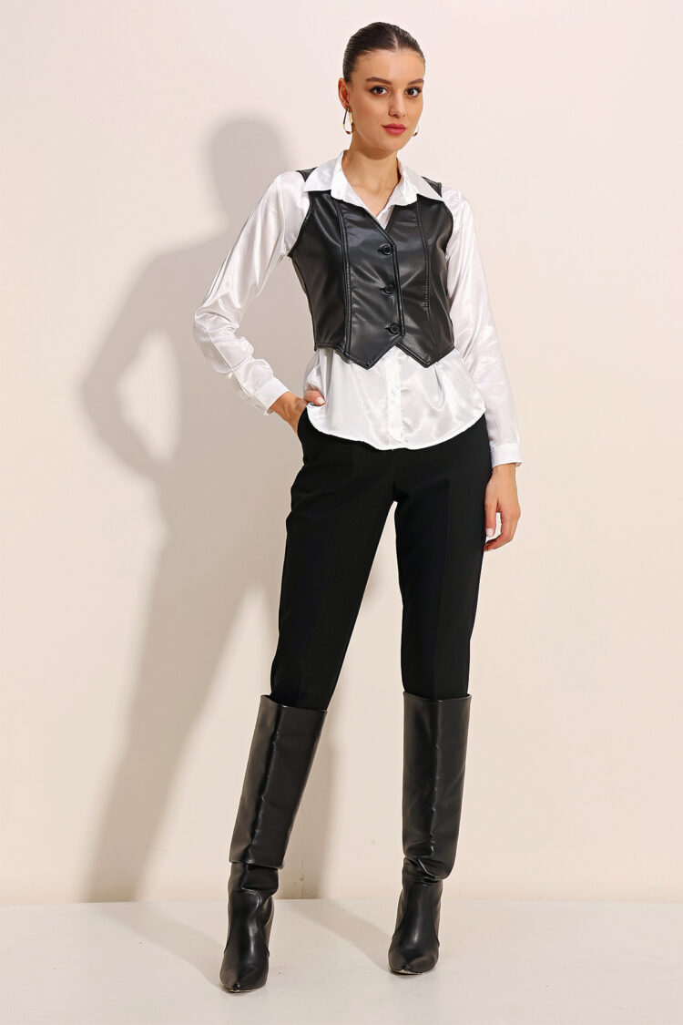 Faux Leather Vest - Producer: Bigdart - Wholesale Women Clothes - TheBS Women