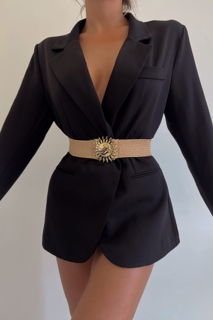 Elastic Straw Sun Buckle Women's Belt - Producer: Fiori - Wholesale Women Clothes - TheBS Women