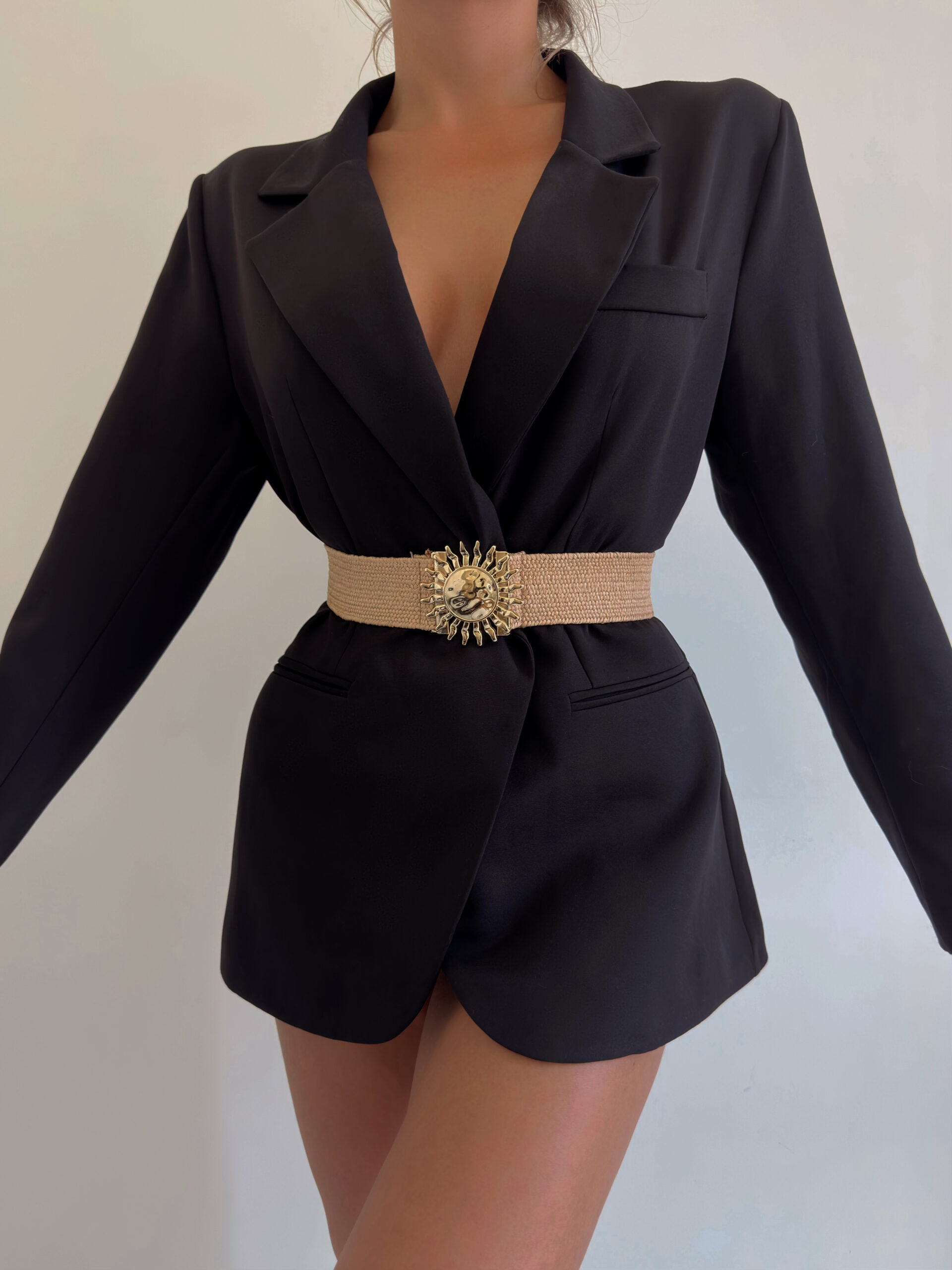 Elastic Straw Sun Buckle Women's Belt - Producer: Fiori - Wholesale Women Clothes - TheBS Women