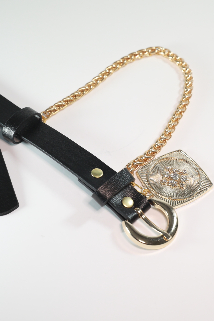 King Chain Medallion Detailed Women's Belt - Producer: Fiori - Wholesale Women Clothes - TheBS Women