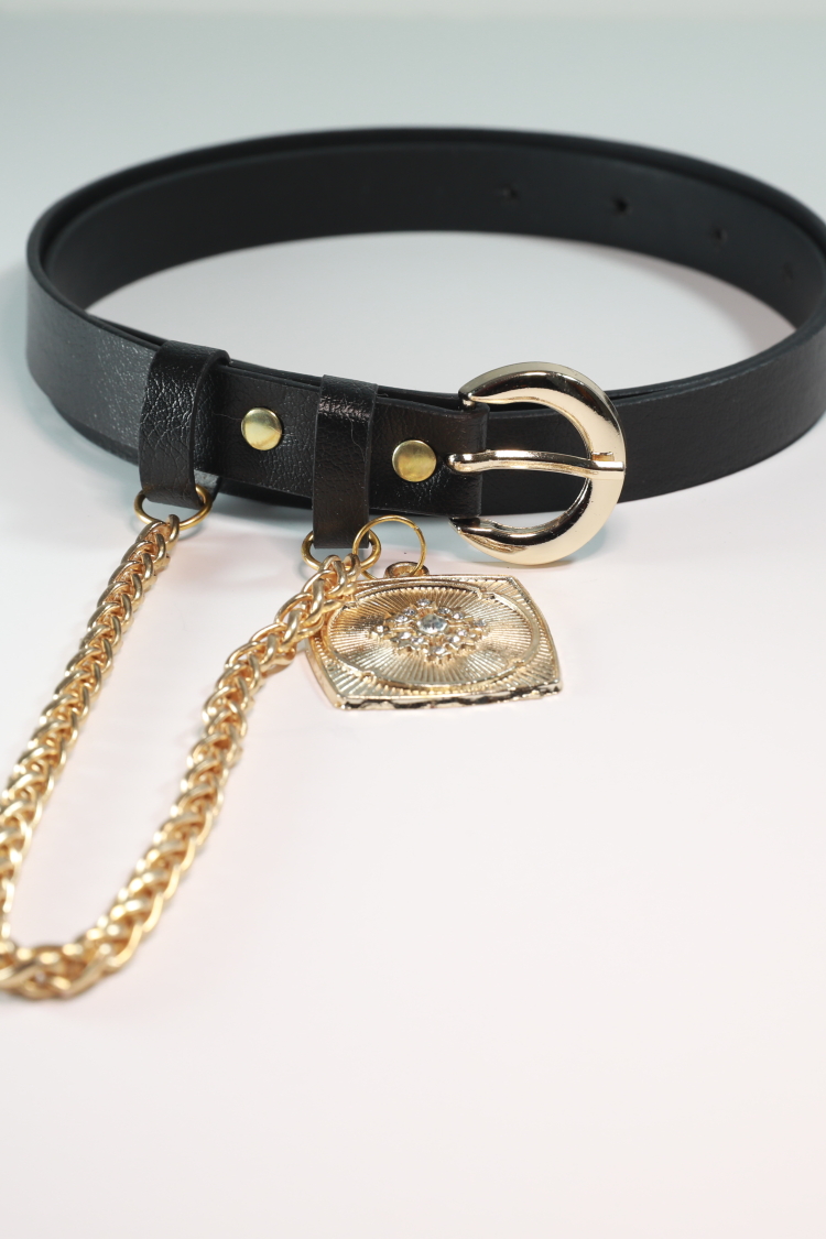 King Chain Medallion Detailed Women's Belt - Producer: Fiori - Wholesale Women Clothes - TheBS Women