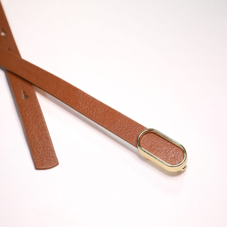 Thin Belt With Imported Oval Gold Buckle - Producer: Fiori - Wholesale Women Clothes - TheBS Women