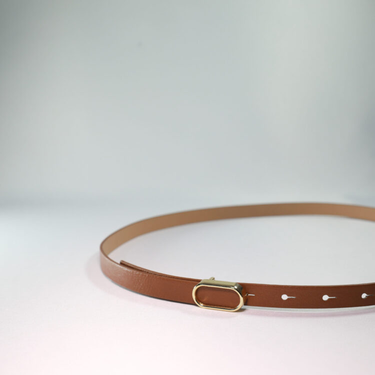 Thin Belt With Imported Oval Gold Buckle - Producer: Fiori - Wholesale Women Clothes - TheBS Women