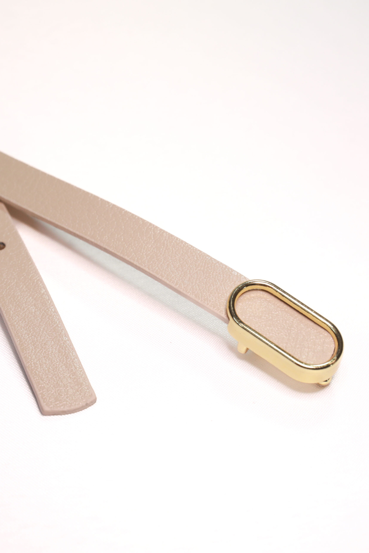 Thin Belt With Imported Oval Gold Buckle - Producer: Fiori - Wholesale Women Clothes - TheBS Women