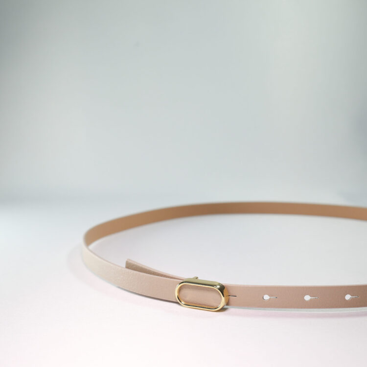 Thin Belt With Imported Oval Gold Buckle - Producer: Fiori - Wholesale Women Clothes - TheBS Women