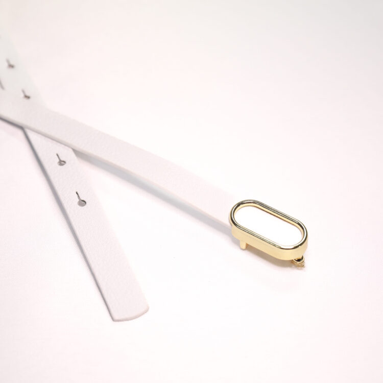 Thin Belt With Imported Oval Gold Buckle - Producer: Fiori - Wholesale Women Clothes - TheBS Women