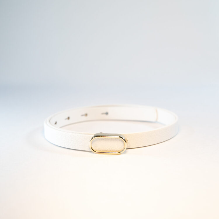 Thin Belt With Imported Oval Gold Buckle - Producer: Fiori - Wholesale Women Clothes - TheBS Women