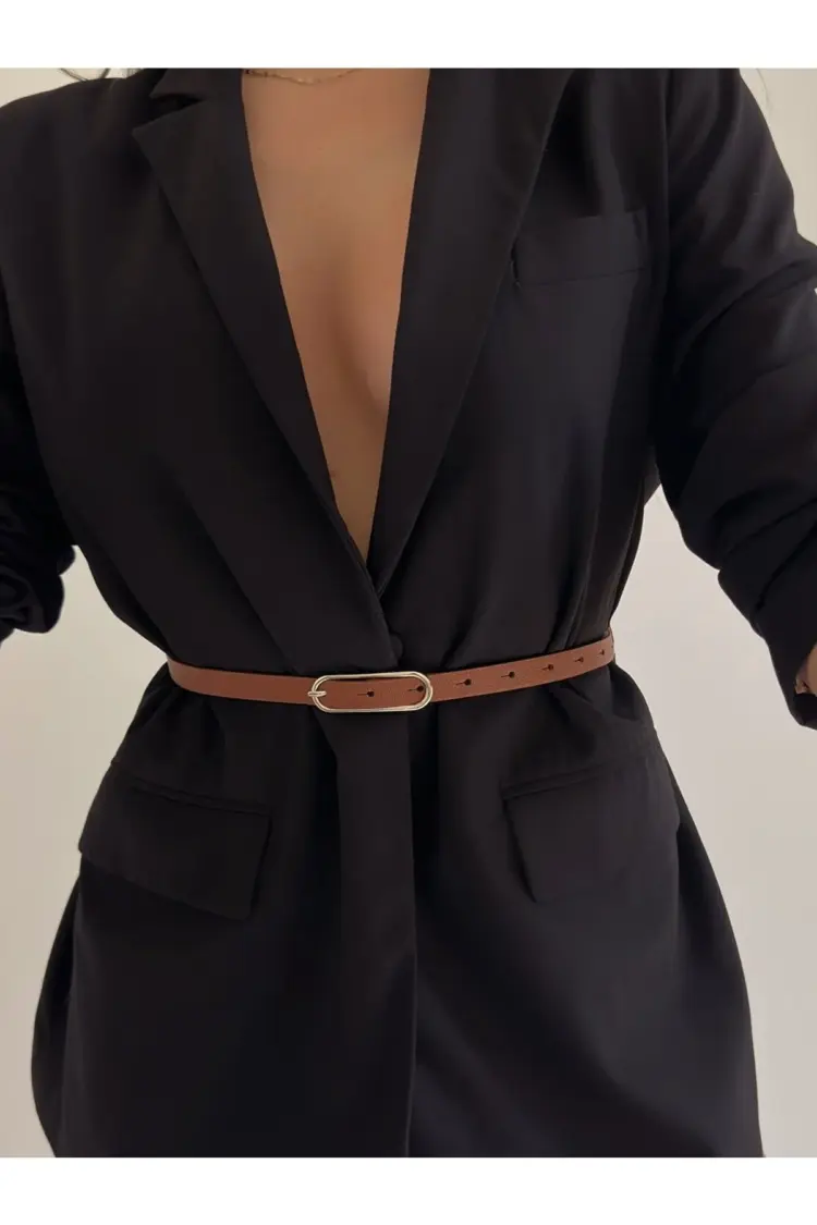 Thin Women's Belt With Wide Buckle - Producer: Fiori - Wholesale Women Clothes - TheBS Women