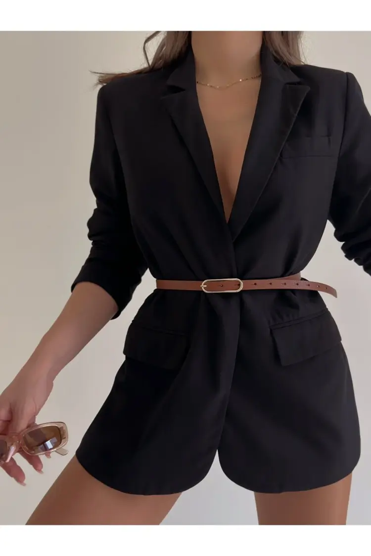 Thin Women's Belt With Wide Buckle - Producer: Fiori - Wholesale Women Clothes - TheBS Women