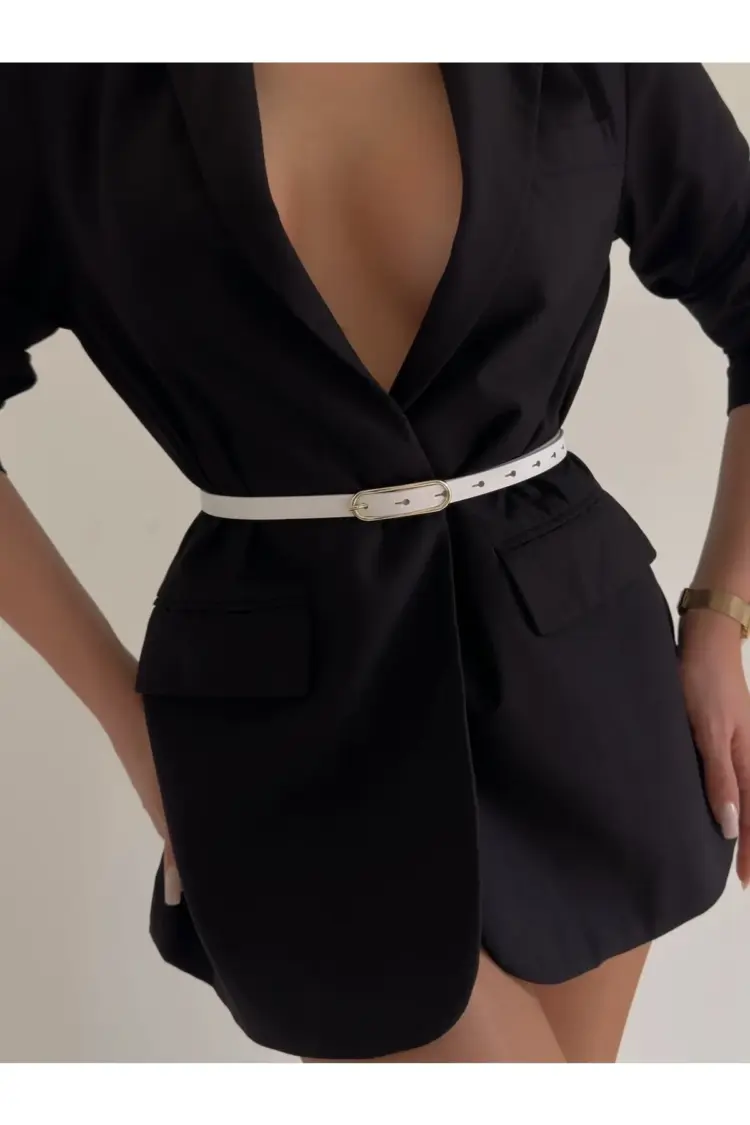 Thin Women's Belt With Wide Buckle - Producer: Fiori - Wholesale Women Clothes - TheBS Women