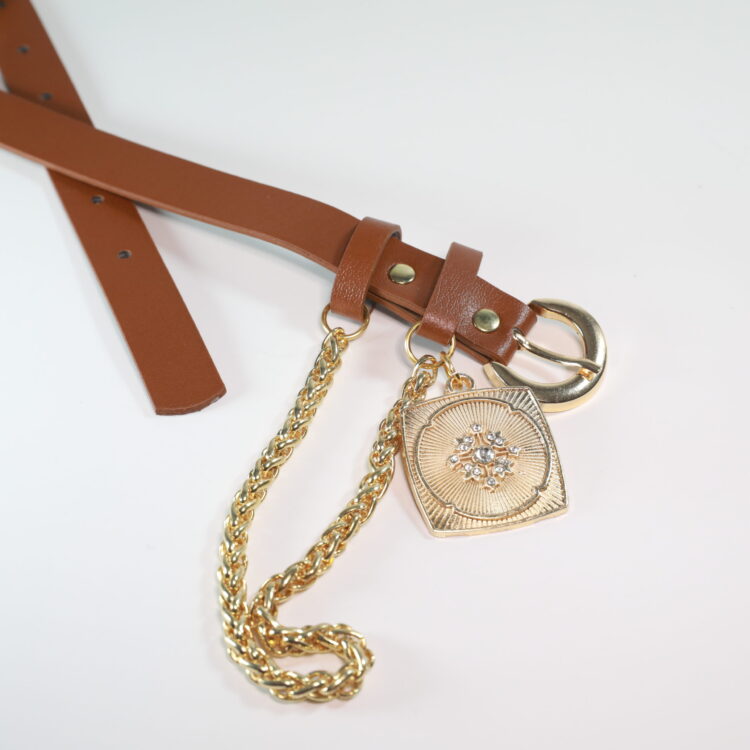 King Chain Medallion Detailed Women's Belt - Producer: Fiori - Wholesale Women Clothes - TheBS Women