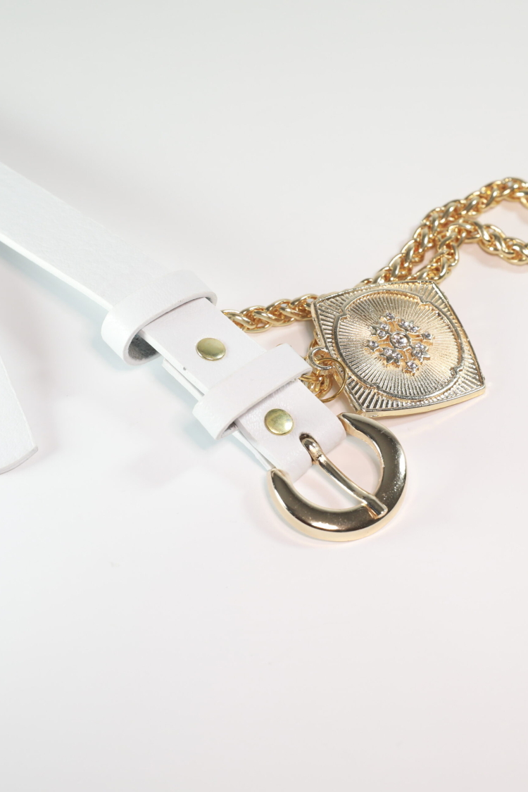 King Chain Medallion Detailed Women's Belt - Producer: Fiori - Wholesale Women Clothes - TheBS Women