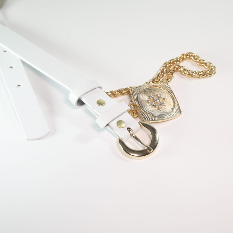 King Chain Medallion Detailed Women's Belt - Producer: Fiori - Wholesale Women Clothes - TheBS Women